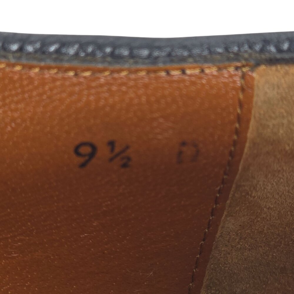 Vintage Salvatore Ferragamo Italy Men 9.5 Black Leather Dress Shoes Derby Oxford - Picture 6 of 12